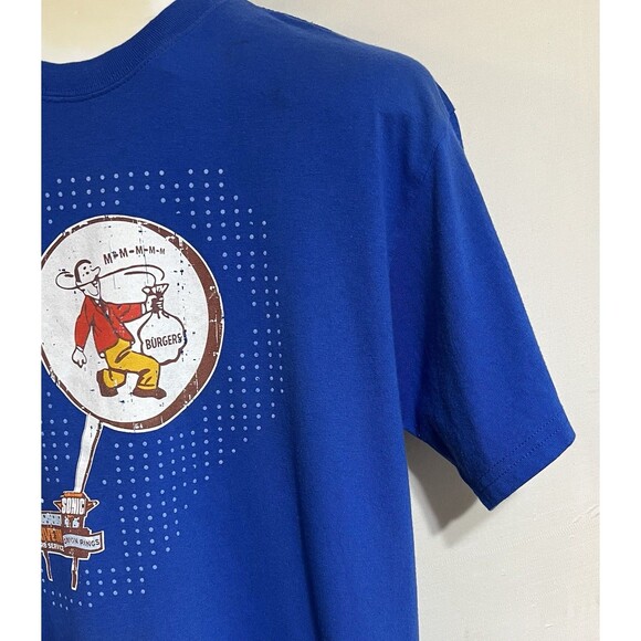 Sonic Burgers Restaurant Americas Best Drive Inn Blue Large Graphic Print LN - Picture 7 of 9